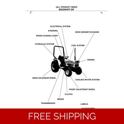KUBOTA B8200HSTD PARTS MANUAL